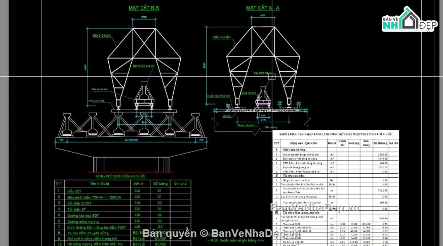 Lao lắp gầm cầu,cao lắp gầm cầu file cad,bptc lao lắp gầm cầu,file cad lao lắp gầm cầu
