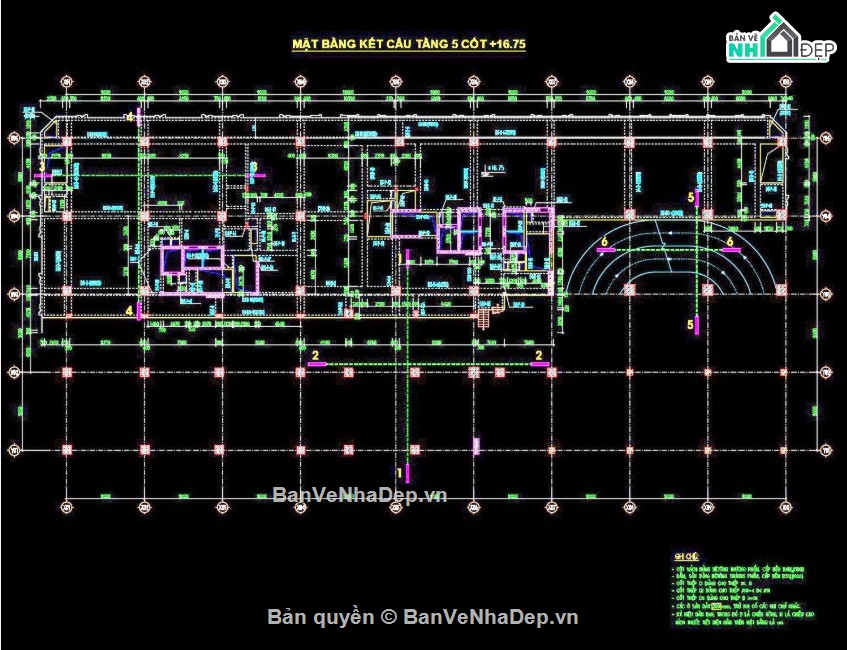 Biện pháp thi công sàn chuyển,BPTC sàn chuyển,file cad bptc sàn chuyển