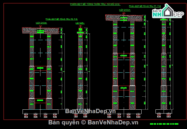 Biện pháp thi công,thi công trụ cầu,trụ cầu,Xà mũ,thi công cầu