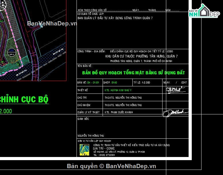 Sông Ông Lớn,QHPK 1/2000,QUận 7