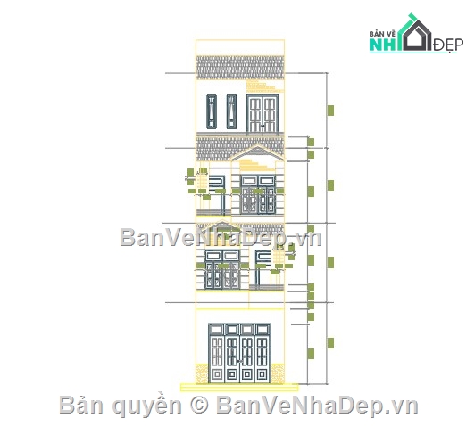 File cad,nhà 4 tầng,1 tầng,điện nhà phố,điện nhà 4 tầng,kết cấu nhà phố