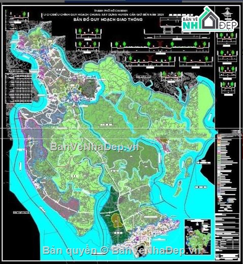 cad quy hoạch giao thông,giao thông huyện cần giờ,quy hoạch