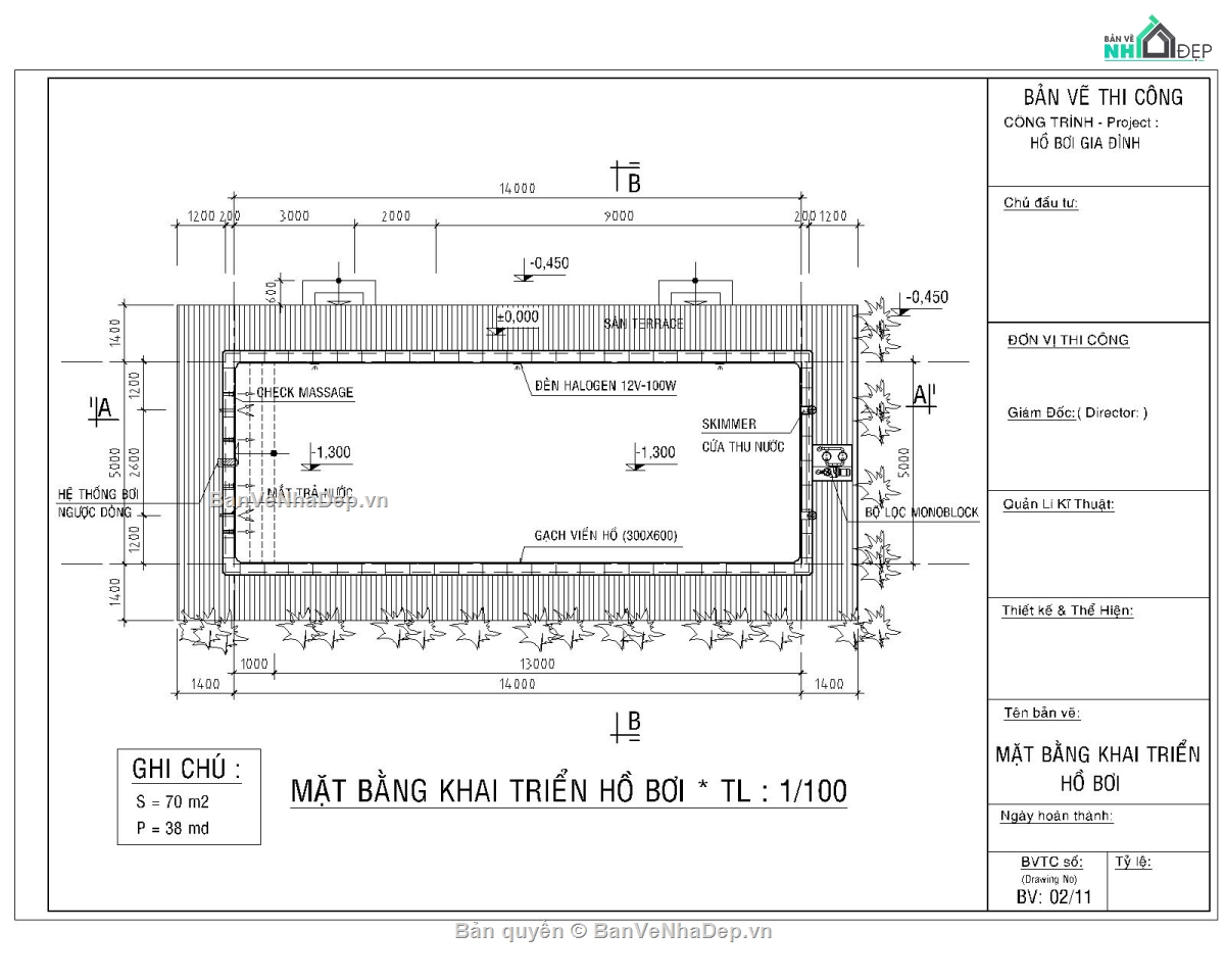 Bản vẽ autocad hồ bơi,xay dung ho boi,thi cong ho boi,thiết kế hồ bơi