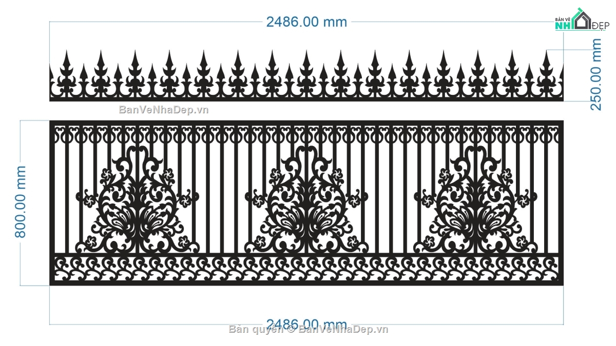 Hàng rào cnc dxf,thiết kế tường rào đẹp,thiết kế cnc hàng rào,Hàng rào cnc file dxf