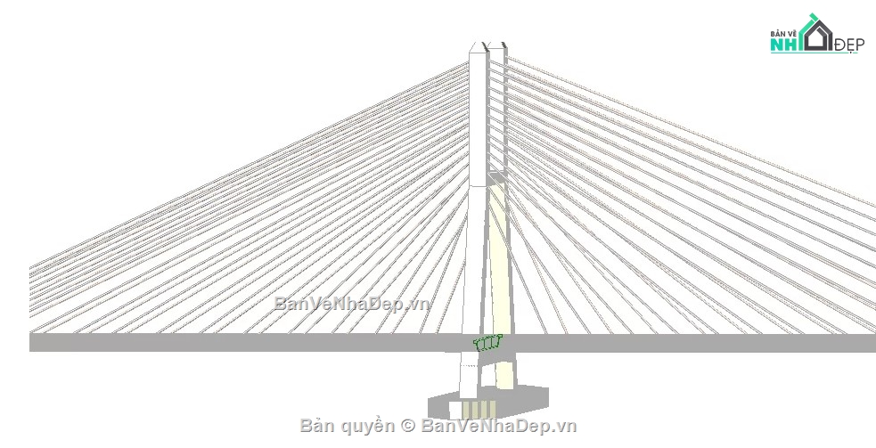 cầu dây văn 3 nhịp,revit cầu dây văng,cầu dây văng 3 nhịp