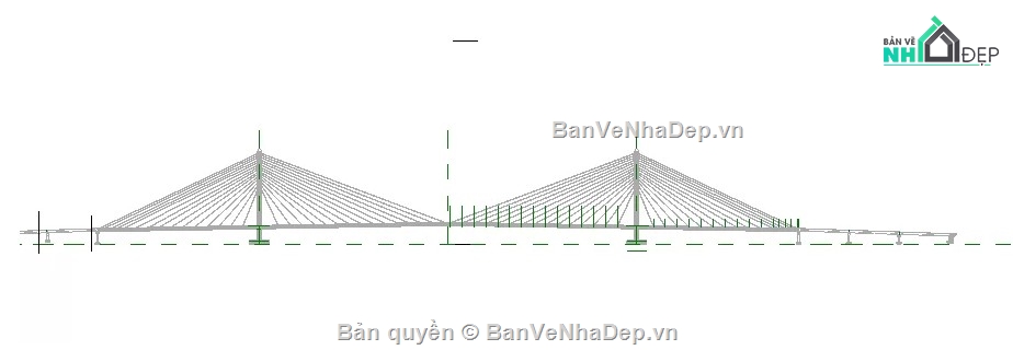cầu dây văn 3 nhịp,revit cầu dây văng,cầu dây văng 3 nhịp