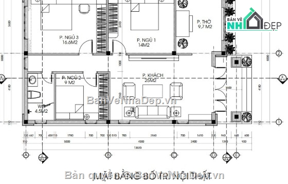 biệt thự 1 tầng,file cad biệt thự 1 tầng,biệt thự 1 tầng file cad