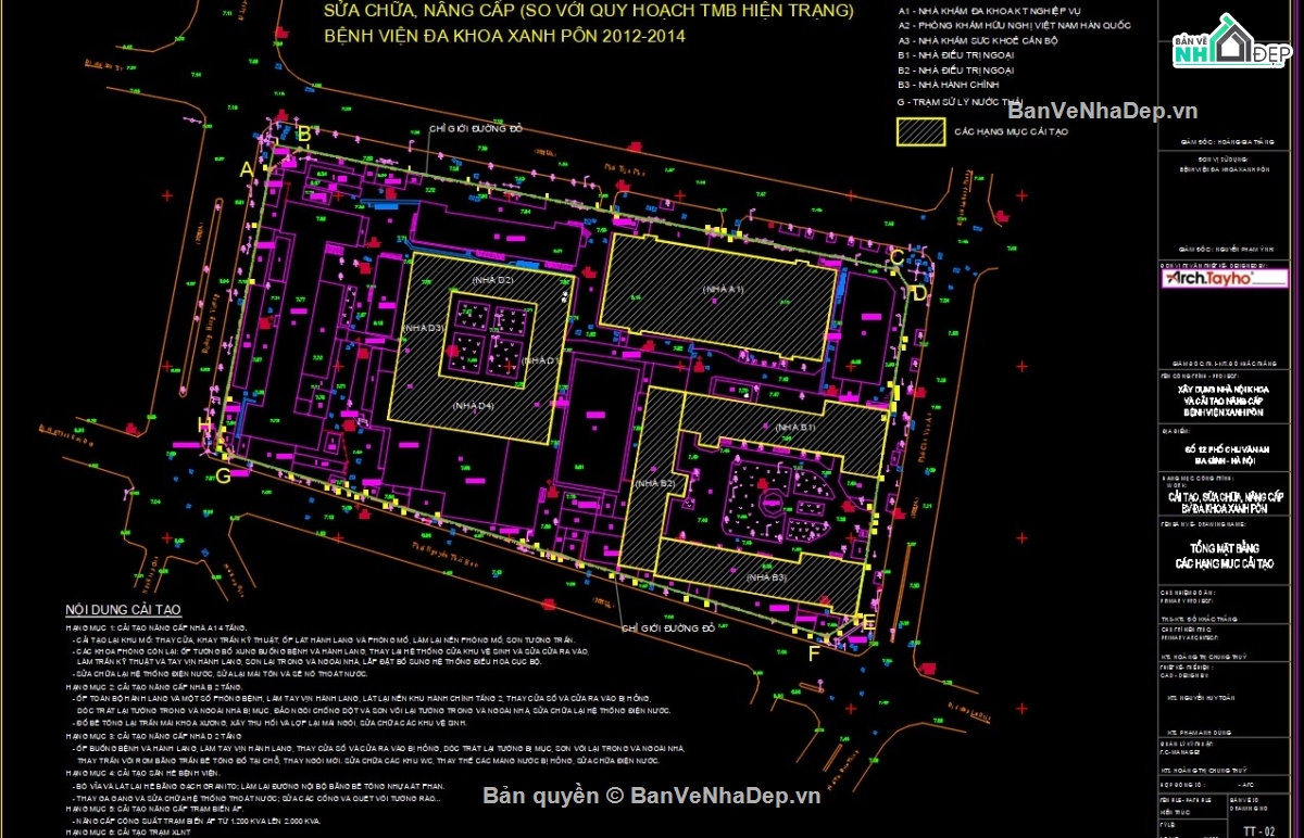 bản vẽ bệnh viện,kiến trúc bệnh viện,bản vẽ kiến trúc bệnh viện,bản vẽ cải tạo,file cad bệnh viện