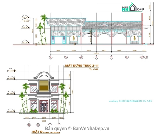 thiết kế Nhà Hàng 9x27.6m,bản vẽ nhà hàng tiệc cưới,mẫu nhà hàng tiệc cưới đẹp,nhà hàng tiệc cưới,thiết kế nhà hàng tiệc cưới
