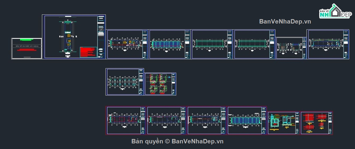 Hồ sơ bản vẽ cấp phép xây dựng nhà ở liền kề,bản vẽ cấp phép,Hồ sơ cấp phép