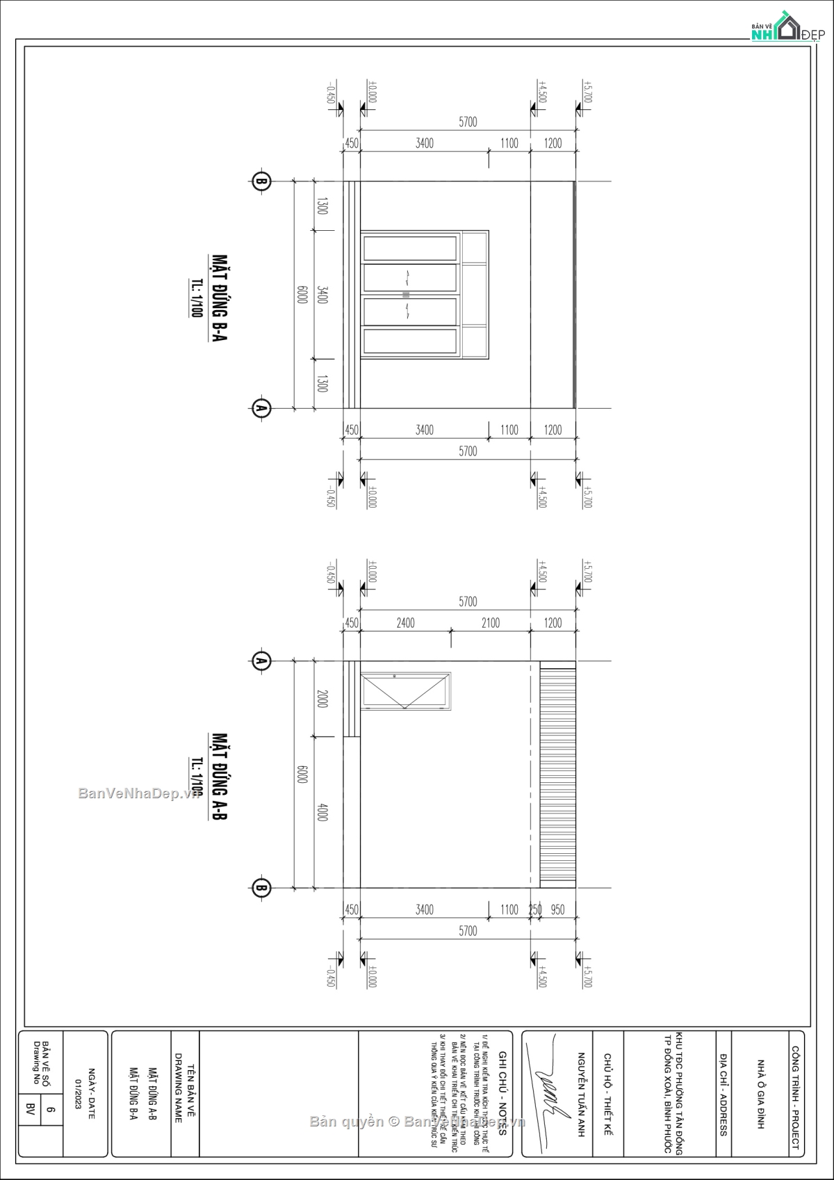 Hồ sơ bản vẽ cấp phép xây dựng nhà ở liền kề,bản vẽ cấp phép,Hồ sơ cấp phép