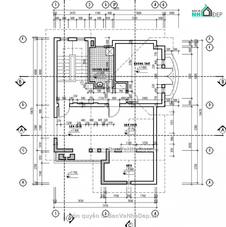 biệt thự 4 tầng,file cad biệt thự 4 tầng,bản vẽ biệt thự 4 tầng,cad biệt thự 4 tầng