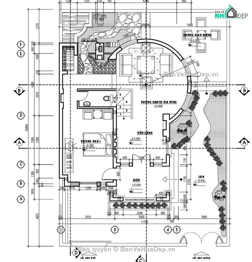 biệt thự 4 tầng,file cad biệt thự 4 tầng,bản vẽ biệt thự 4 tầng,cad biệt thự 4 tầng