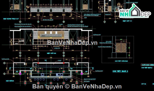 cafe NetViet,cad cafe NetViet,file cad cafe NetViet