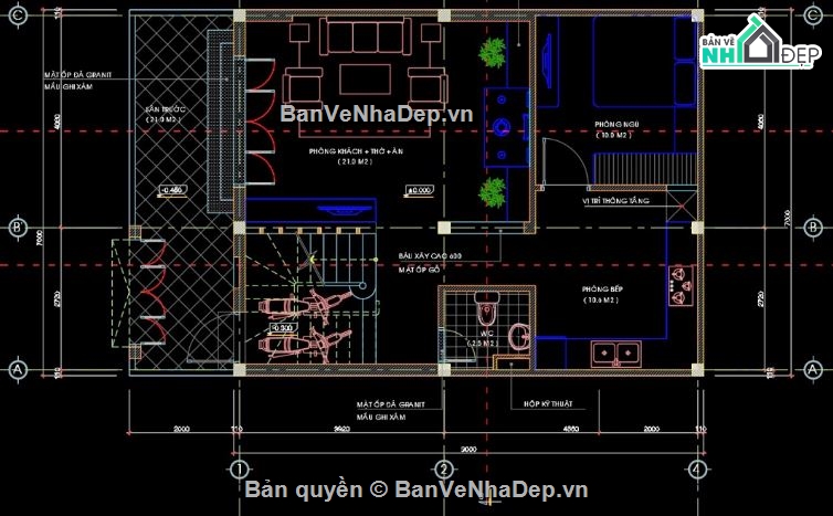 nhà phố 3 tầng,thiết kế nhà phố,hồ sơ thiết kế nhà
