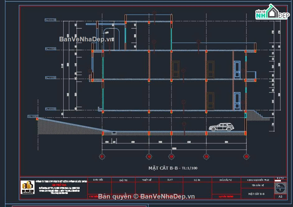 Bản vẽ nhà phố,nhà phố 5x18m,thiết kế nhà