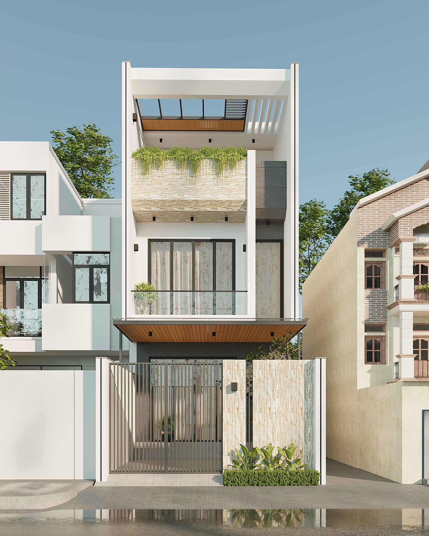 Hồ sơ thiết kế,#Bản vẽ thiết kế,Nhà phố 3 tầng hiện đại,Nhà phố hiện đại,#Nhà phố 3 tầng,#Nhà phố 3 tầng 5mx19.5m