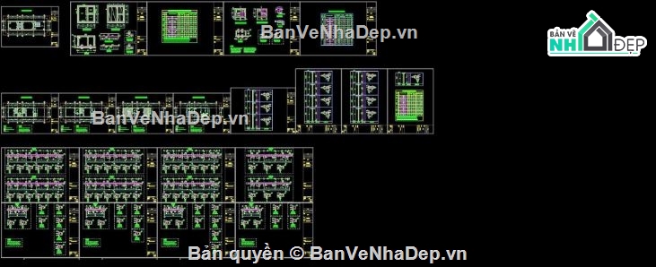nhà 4 tầng,hồ sơ thiết kế,bản vẽ thiết kế