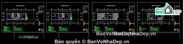 nhà 4 tầng,hồ sơ thiết kế,bản vẽ thiết kế