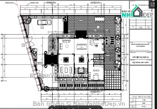 biệt thự 3 tầng,file cad biệt thự 3 tầng,biệt thự 3 tầng file cad