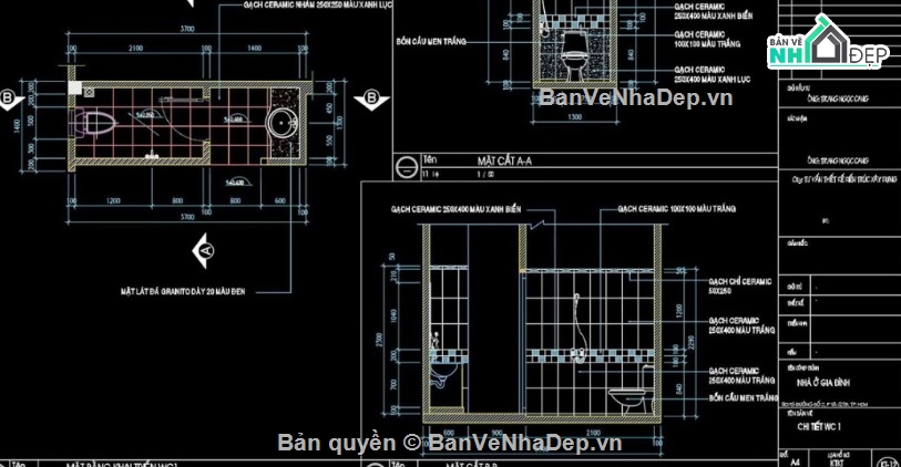 biệt thự 3 tầng,file cad biệt thự 3 tầng,bản vẽ biệt thự 3 tầng