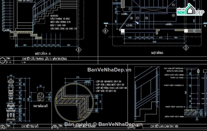 biệt thự 3 tầng,file cad biệt thự 3 tầng,bản vẽ biệt thự 3 tầng
