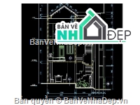 biệt thự 3 tầng,file cad biệt thự 3 tầng,bản vẽ biệt thự 3 tầng