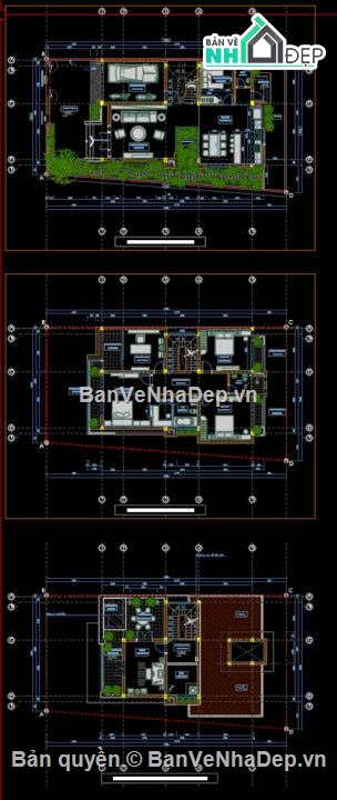 kiến trúc,bản vẽ biệt thư,bản vẽ autocad,full autocad