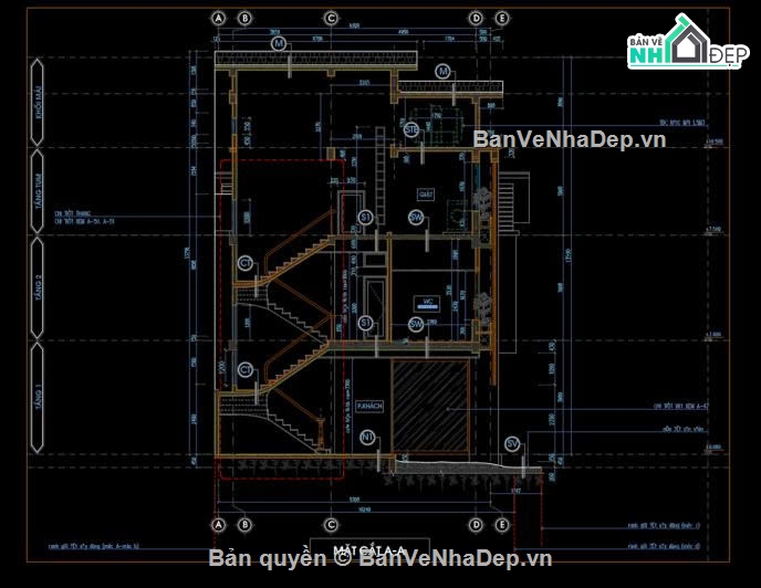kiến trúc,bản vẽ biệt thư,bản vẽ autocad,full autocad