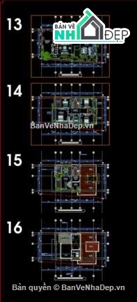 kiến trúc,bản vẽ biệt thư,bản vẽ autocad,full autocad