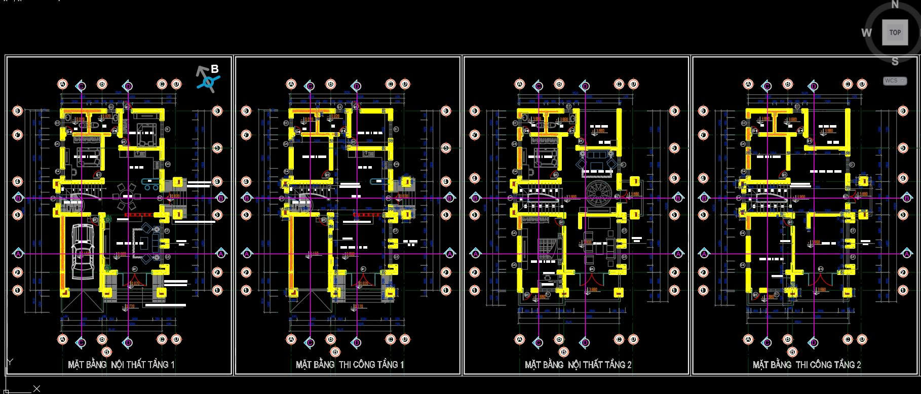 biệt thự cổ điển 2 tầng 1 tum kích thước 9.5x17m,Hồ sơ thiết kế biệt thự cổ điển 2 tầng 1,Bản vẽ biệt thự 9.5x17m,mặt bằng biệt thự 2 tầng,thiết kế biệt thự cổ điển