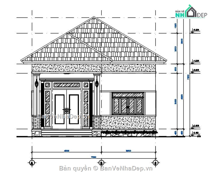 Biệt thự mái nhật,Biệt thự đẹp,Biệt thự mái nhật 7x12m