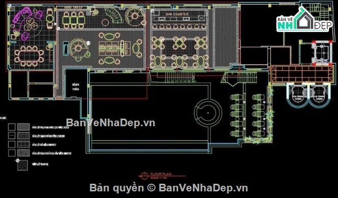 nội thất nhà hàng,file cad nội thất nhà hàng,bản vẽ nội thất nhà hàng