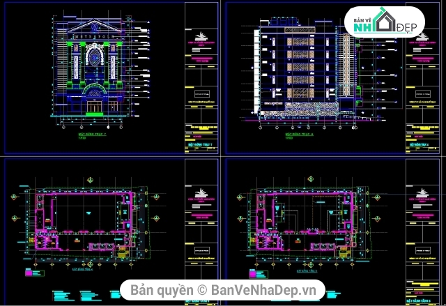 Top 5 mẫu nhà hàng tiệc cưới được xây dựng trên phần mềm AutoCAD có đầy đủ bản vẽ kiến trúc và kết cấu