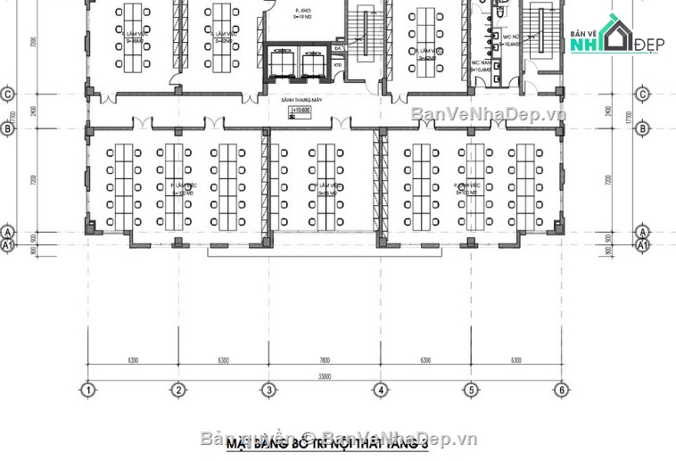 trụ sở bảo hiểm 7 tầng,file cad trụ sở bảo hiểm,trụ sở bảo hiểm cad