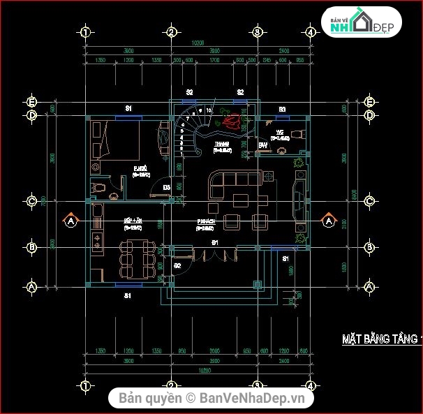 Biệt thự 10.2x8.7m,kiến trúc biệt thự,mẫu nhà 2 tầng,nhà 2 tầng mái lệch