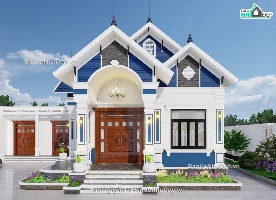 nhà mái thái,kiến trúc mái thái,bản vẽ nhà mái thái