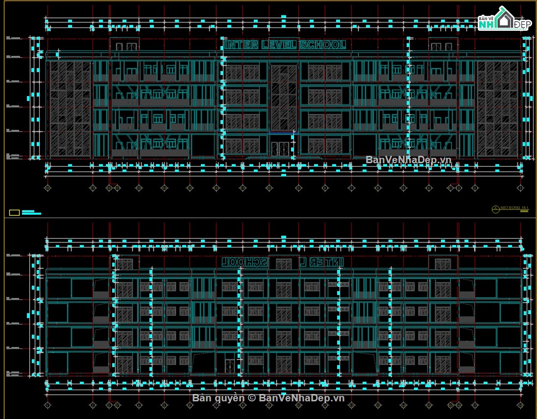 thiết kế trường mầm non,bản vẽ cad trường liên cấp,bản vẽ cad trường tiểu học