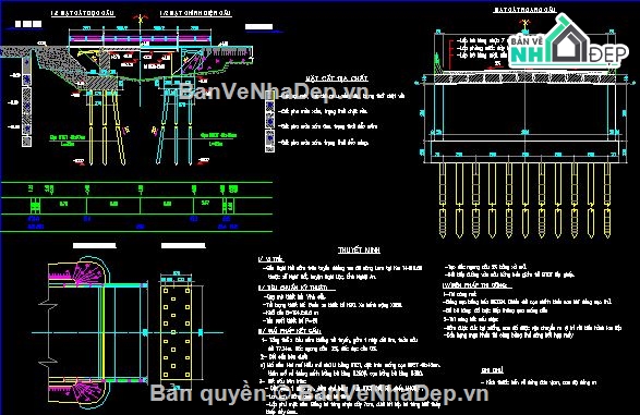 Cầu,CAD,Hồ Sơ Thiết Kế,Cầu Nhịp 9m,4 Phương Án Phổ Biến,Bản Vẽ AutoCAD