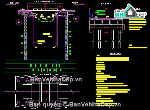 Cầu,CAD,Hồ Sơ Thiết Kế,Cầu Nhịp 9m,4 Phương Án Phổ Biến,Bản Vẽ AutoCAD