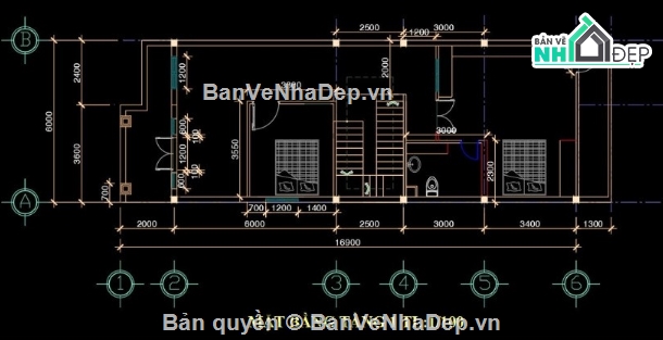thiết kế nhà 2 tầng,nhà phố 2 tầng cad,cad nhà phố 2 tầng