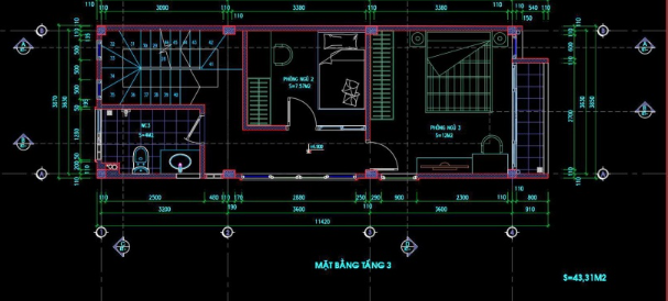 nhà 4 tầng,nhà phố 4 tầng cad,file cad nhà phố 4 tầng