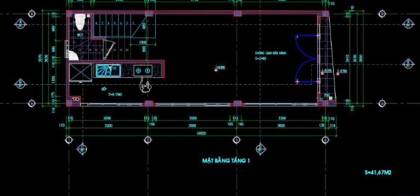nhà 4 tầng,nhà phố 4 tầng cad,file cad nhà phố 4 tầng