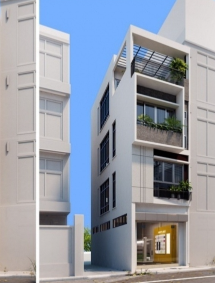 nhà 4 tầng,nhà phố 4 tầng cad,file cad nhà phố 4 tầng