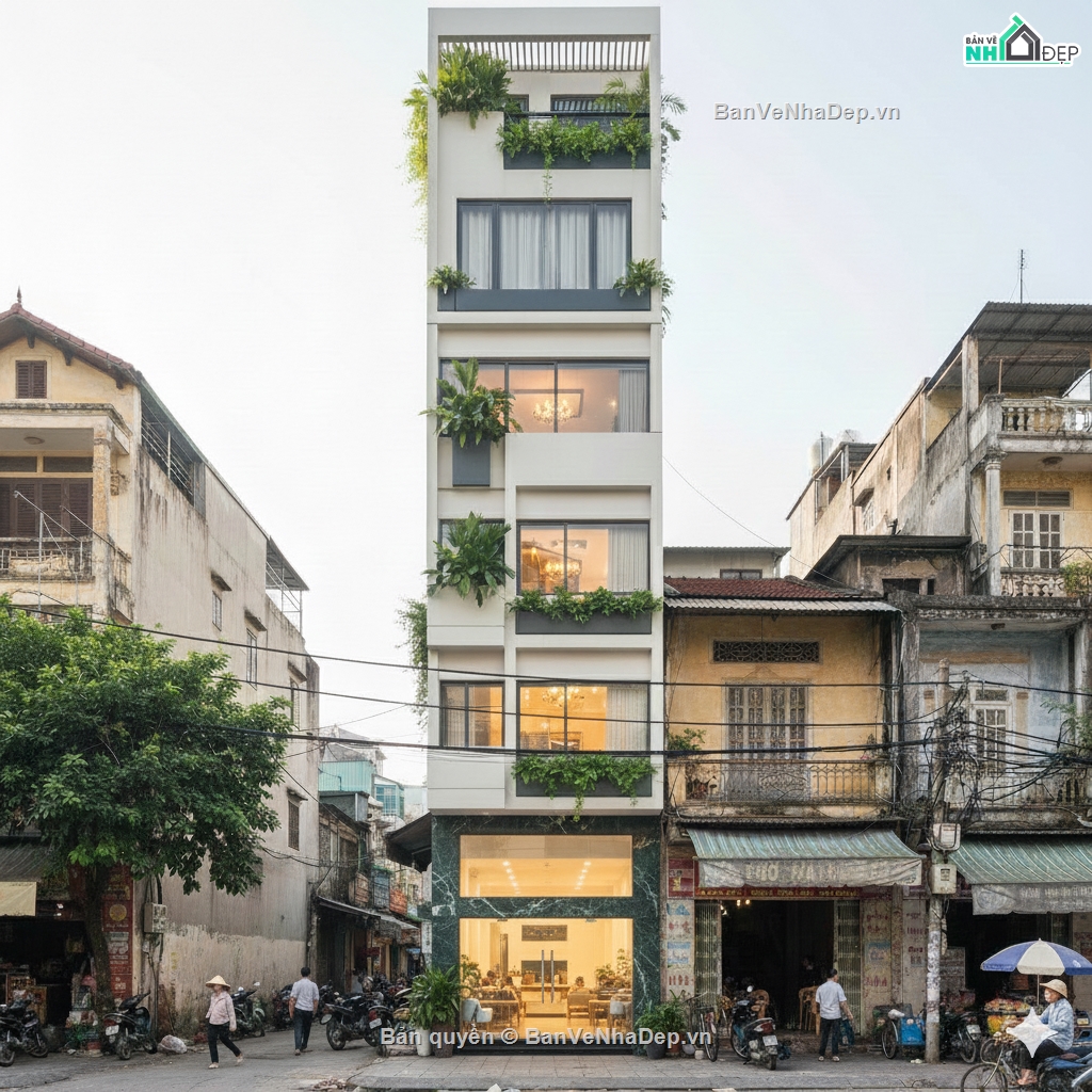 Nhà phố 6 tầng hiện đại,Nhà phố hiện đại,Nhà phố 6 tầng,bản vẽ nhà phố 6 tầng,nhà phố 6 tầng cad