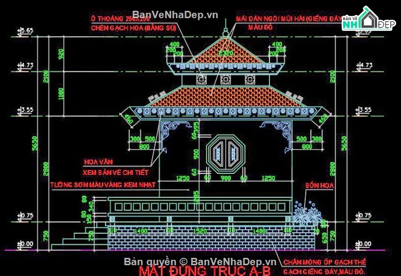 nhà thờ họ,file cad nhà thờ họ,nhà thờ họ file cad