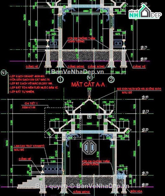 nhà thờ họ,file cad nhà thờ họ,nhà thờ họ cad