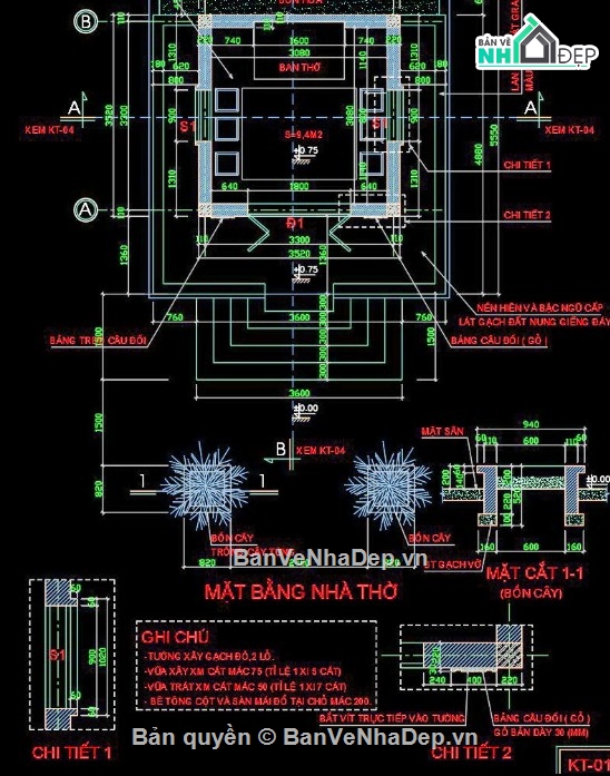 nhà thờ họ,file cad nhà thờ họ,nhà thờ họ cad