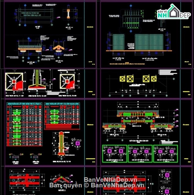 bản vẽ chi tiết cổng trường,bản vẽ cổng trường đẹp,cổng trường