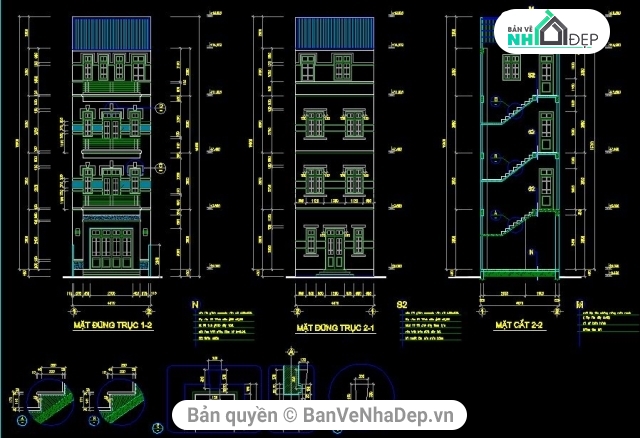 Nhà phố 5x20m,Nhà phố 4 tầng,mẫu nhà phố liền kề